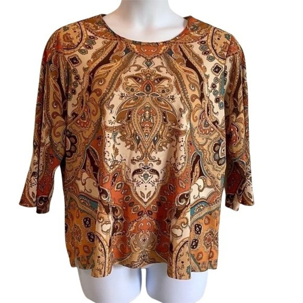 TanJay Womens Lined Top Subtle Sparkle Plus Size 2X